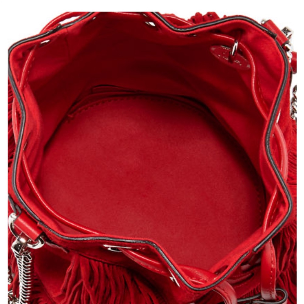 SOLD!Christian Louboutin Red Marie Jane Bucket Bag - Picture 6 of 7